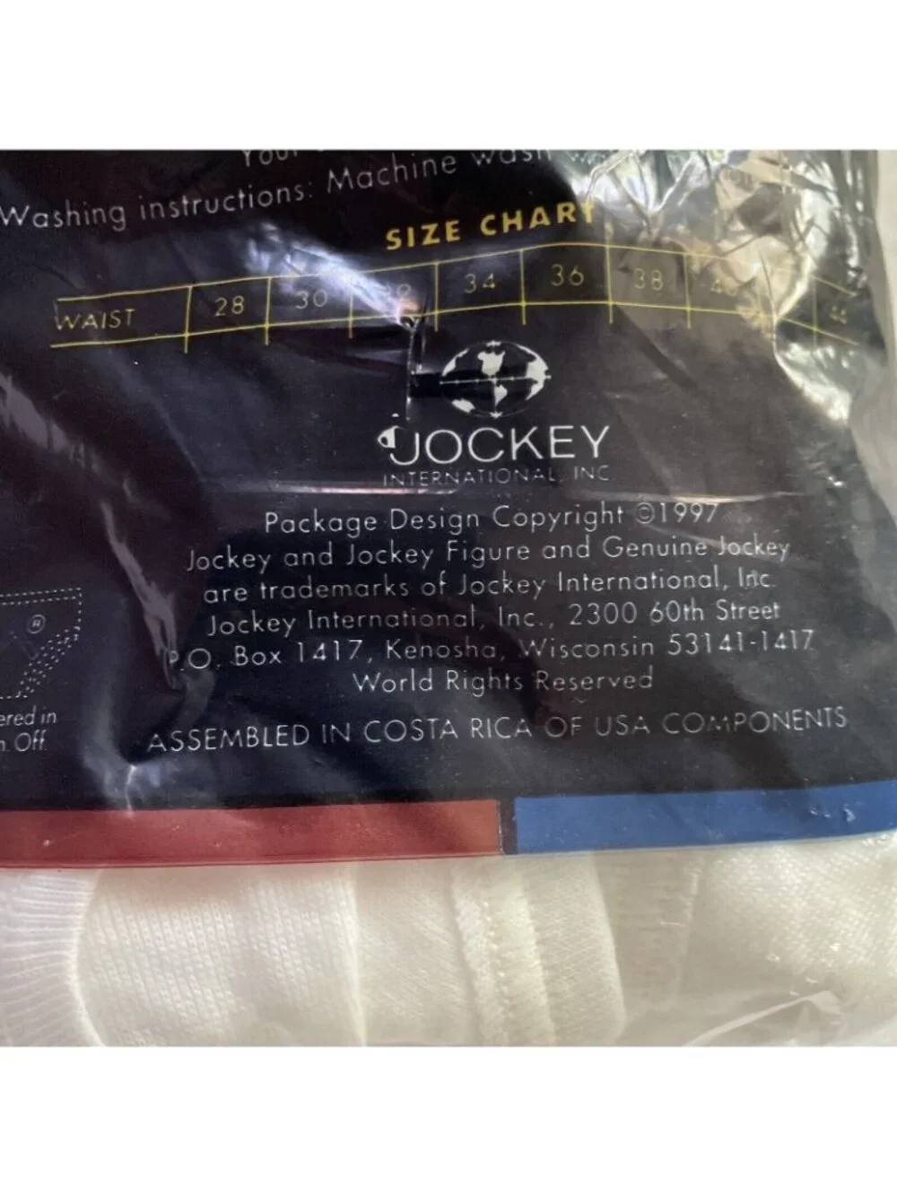 1997 Jockey Classic 3-Pack White Briefs Size 38 100% Cotton Y-Front Mens